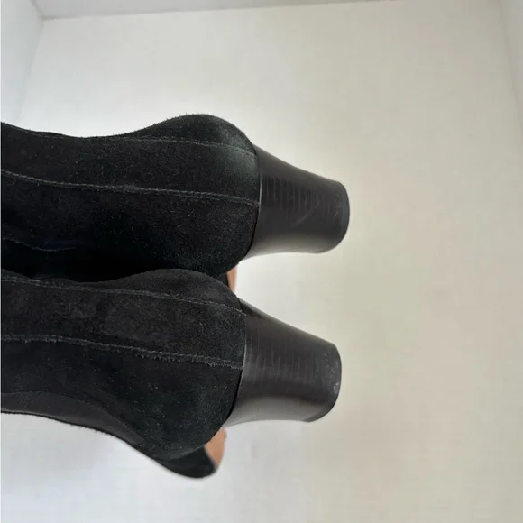 Ann Taylor Black Suede Chelsea Ankle Boots - Picture 4 of 7